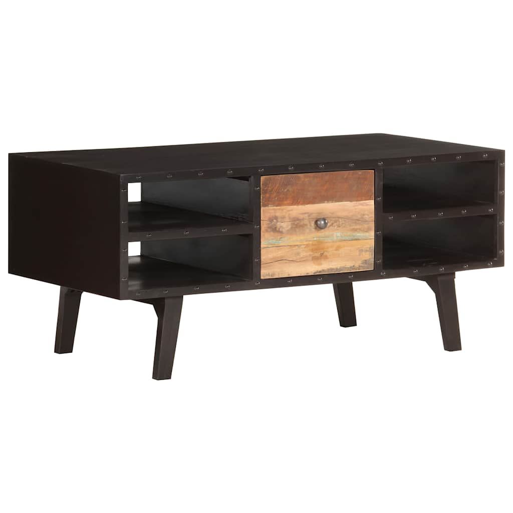Tavolino da Salotto 100x50x45 cm in Legno Massello di Recupero