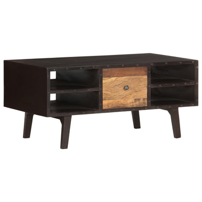 Tavolino da Salotto 100x50x45 cm in Legno Massello di Recupero | homemem39