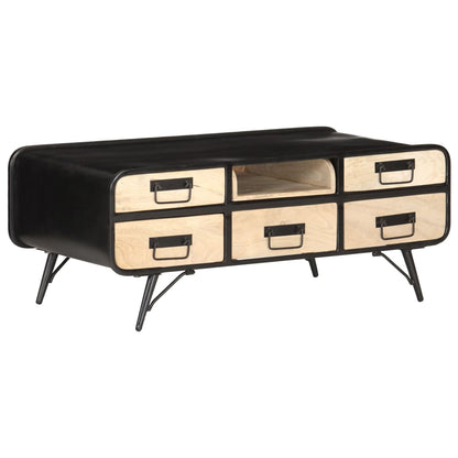 Tavolino da Salotto 100x50x40 cm in Legno Massello di Mango | homemem39