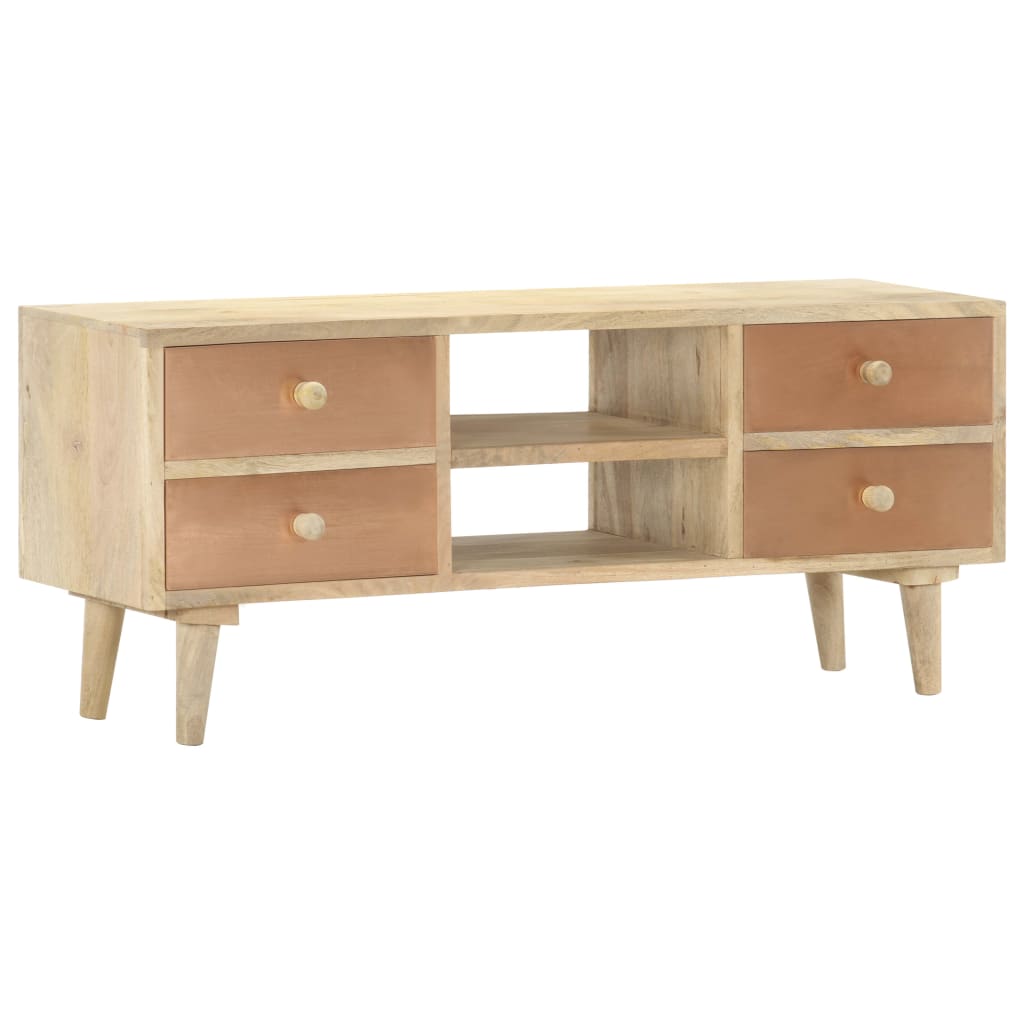 Mobile Porta TV 110x30x45 cm in Legno Massello di Mango | homemem39