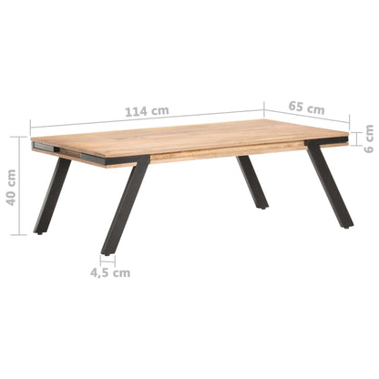 Tavolino da Salotto 114x65x40 cm in Legno Massello di Mango | homemem39