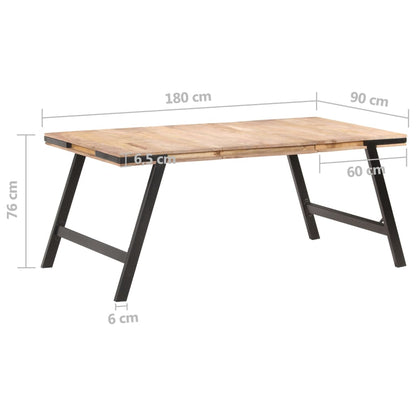 Tavolo da Pranzo 180x90x76 cm in Legno Massello di Mango | homemem39
