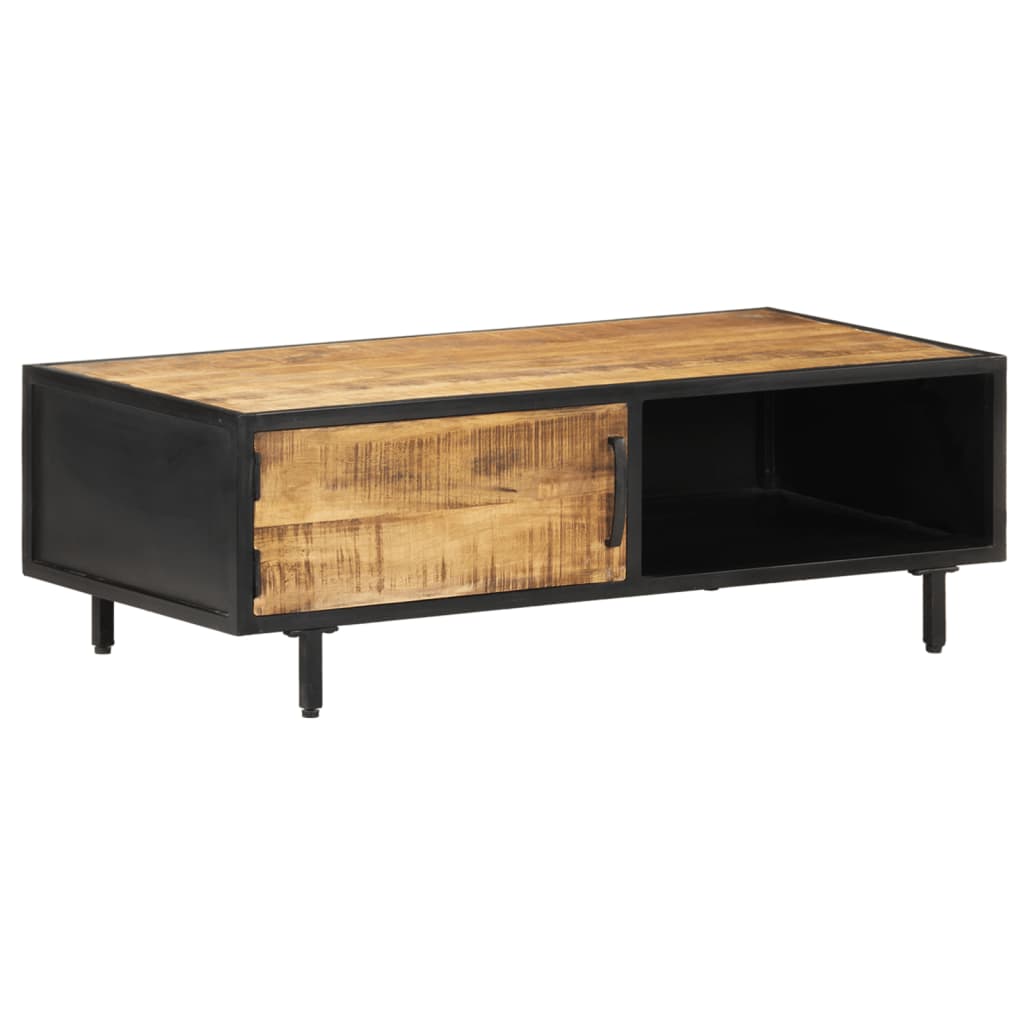 Tavolino da Salotto 105x50x35 cm in Legno di Mango Grezzo | homemem39
