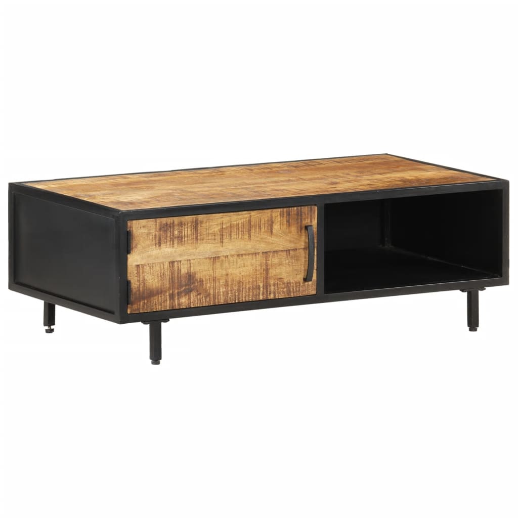 Tavolino da Salotto 105x50x35 cm in Legno di Mango Grezzo | homemem39