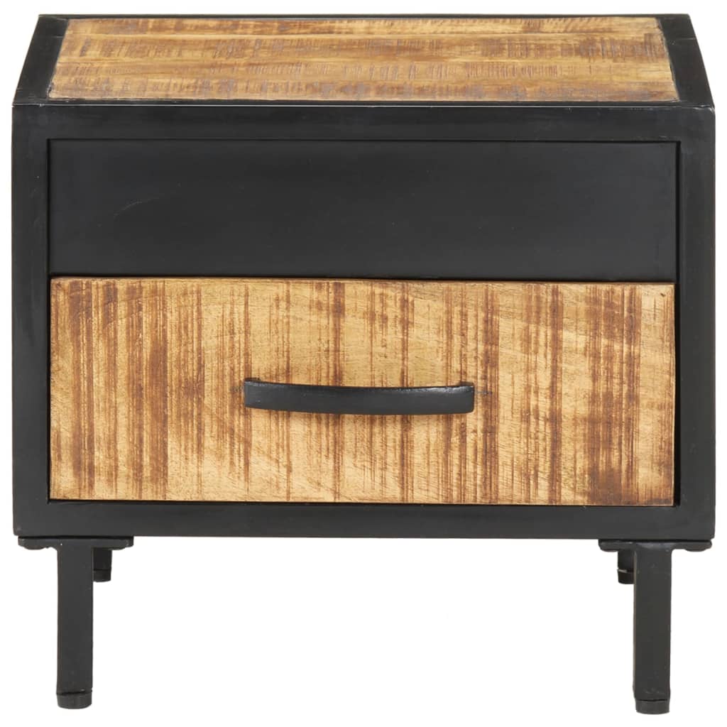 Comodino 40x40x35 cm in Legno di Mango Grezzo | homemem39