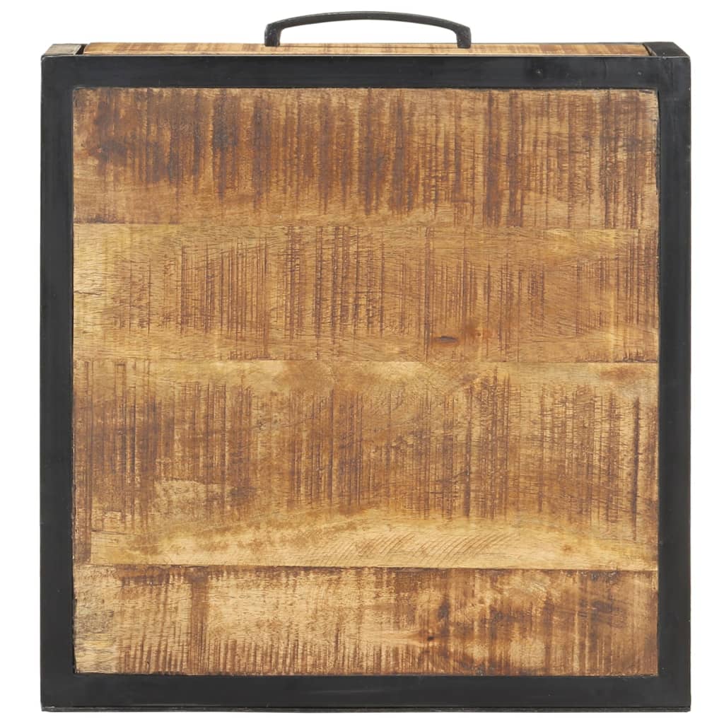 Comodino 40x40x35 cm in Legno di Mango Grezzo | homemem39