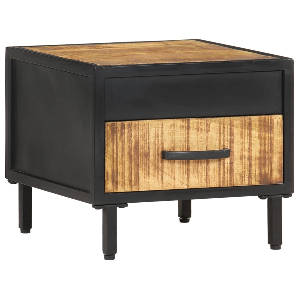 Comodino 40x40x35 cm in Legno di Mango Grezzo | homemem39