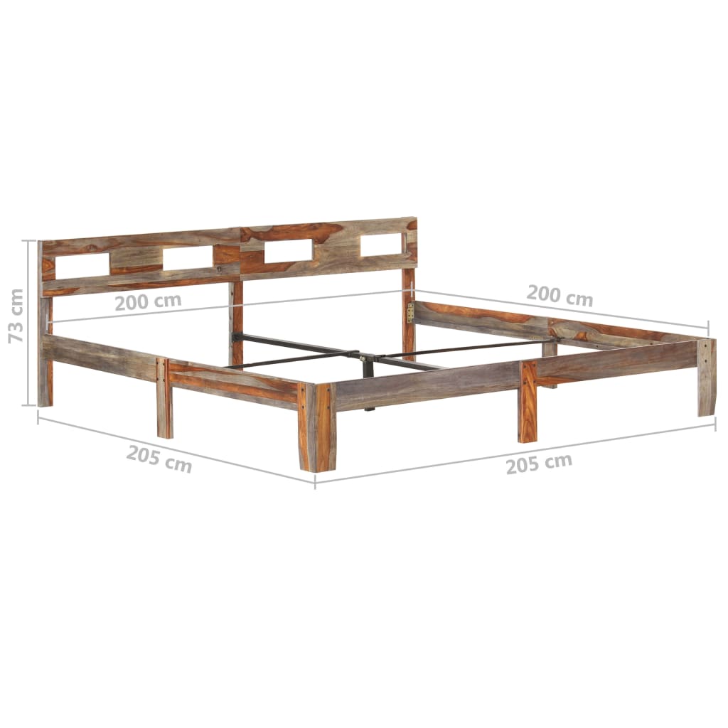 Giroletto senza Materasso in Legno Massello 200x200 cm | homemem39
