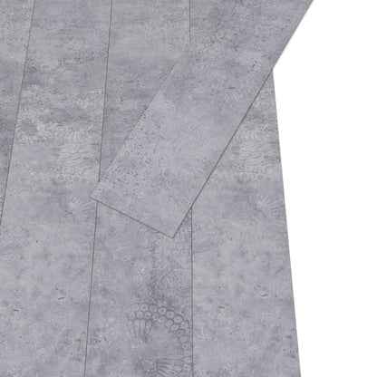 Listoni Pavimento in PVC 4,46 m² 3mm Autoadesivi Grigio Cemento - homemem39