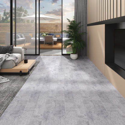 Listoni Pavimento in PVC 4,46 m² 3mm Autoadesivi Grigio Cemento - homemem39