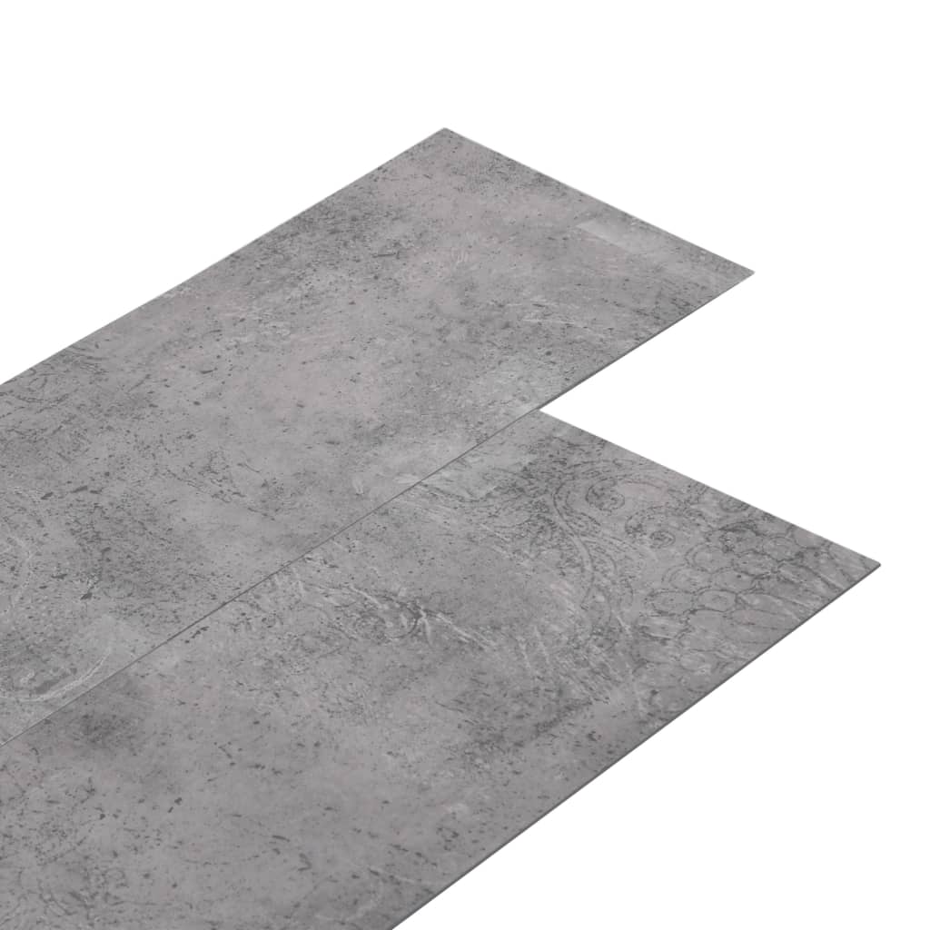 Listoni Pavimento in PVC 4,46 m² 3mm Autodesivi Marrone Cemento - homemem39