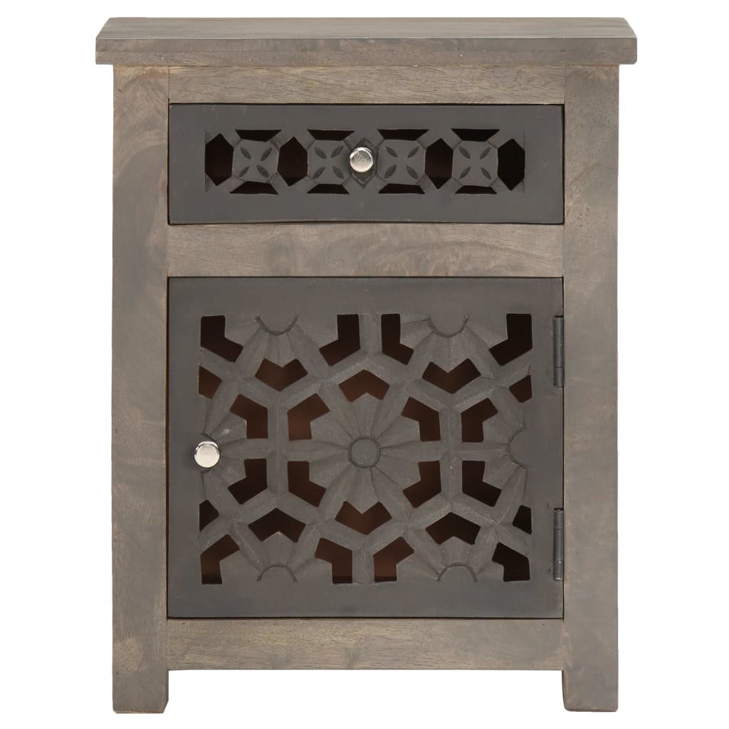 Comodino 40x30x50 cm in Legno Massello di Mango | homemem39