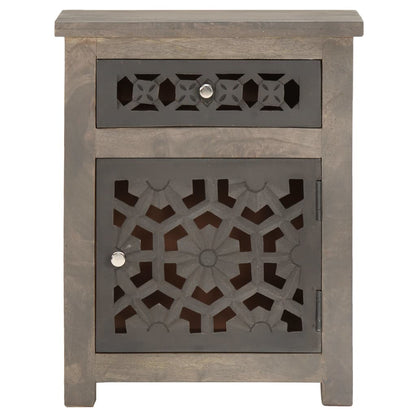 Comodino 40x30x50 cm in Legno Massello di Mango | homemem39