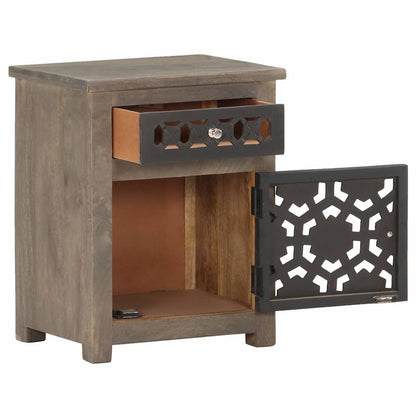 Comodino 40x30x50 cm in Legno Massello di Mango