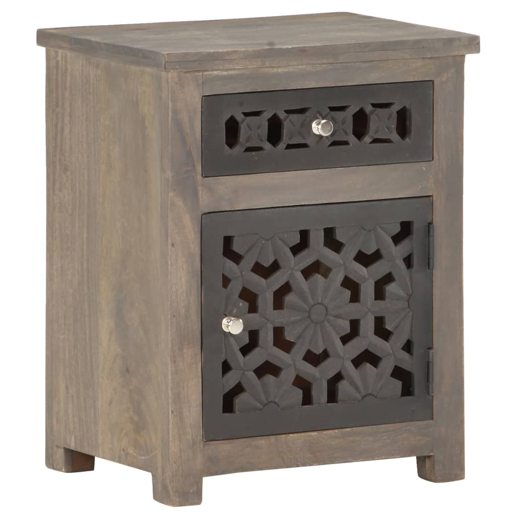 Comodino 40x30x50 cm in Legno Massello di Mango | homemem39