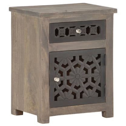 Comodino 40x30x50 cm in Legno Massello di Mango | homemem39
