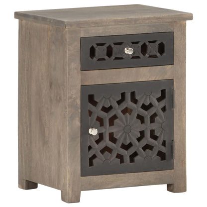 Comodino 40x30x50 cm in Legno Massello di Mango | homemem39