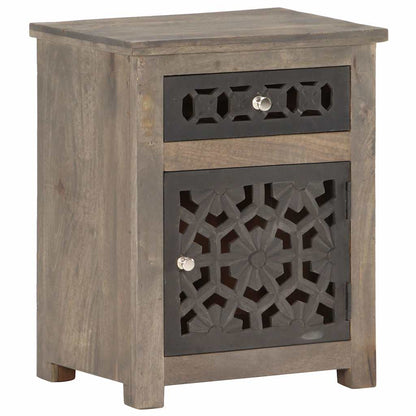 Comodino 40x30x50 cm in Legno Massello di Mango