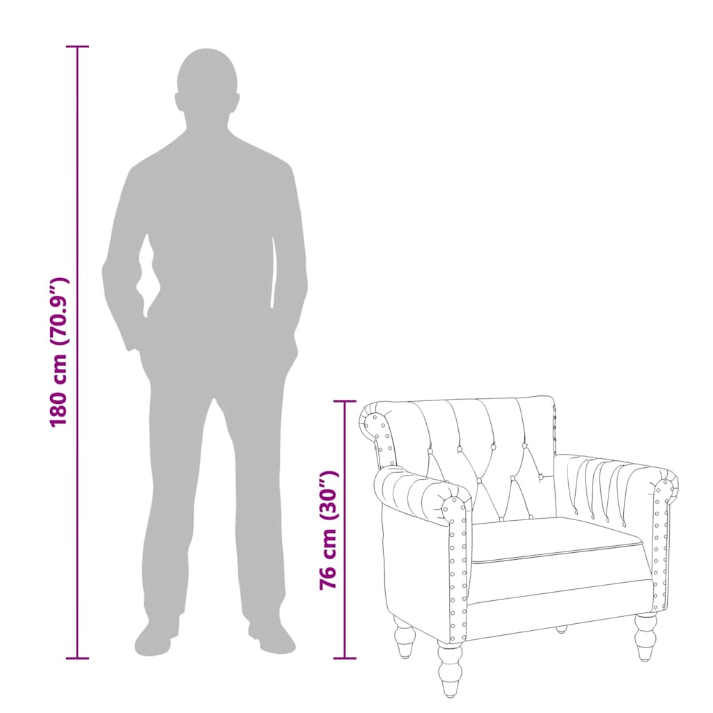 Poltrona Nera in Vera Pelle di Capra