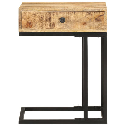 Tavolino Laterale a Forma di U 45x30x61 cm in Massello di Mango | homemem39