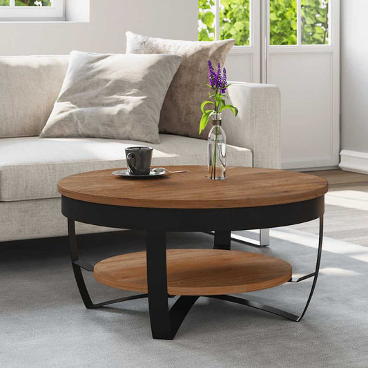 Tavolino da Salotto 65x65x32 cm in Legno Massello d'Acacia | homemem39