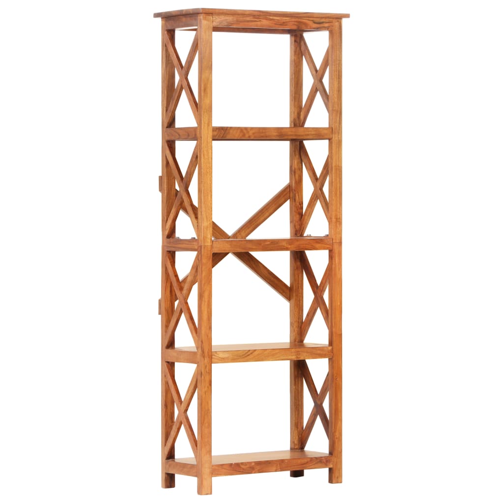 Libreria 60x30x160 cm Legno Massello Acacia Finitura Ambra | homemem39