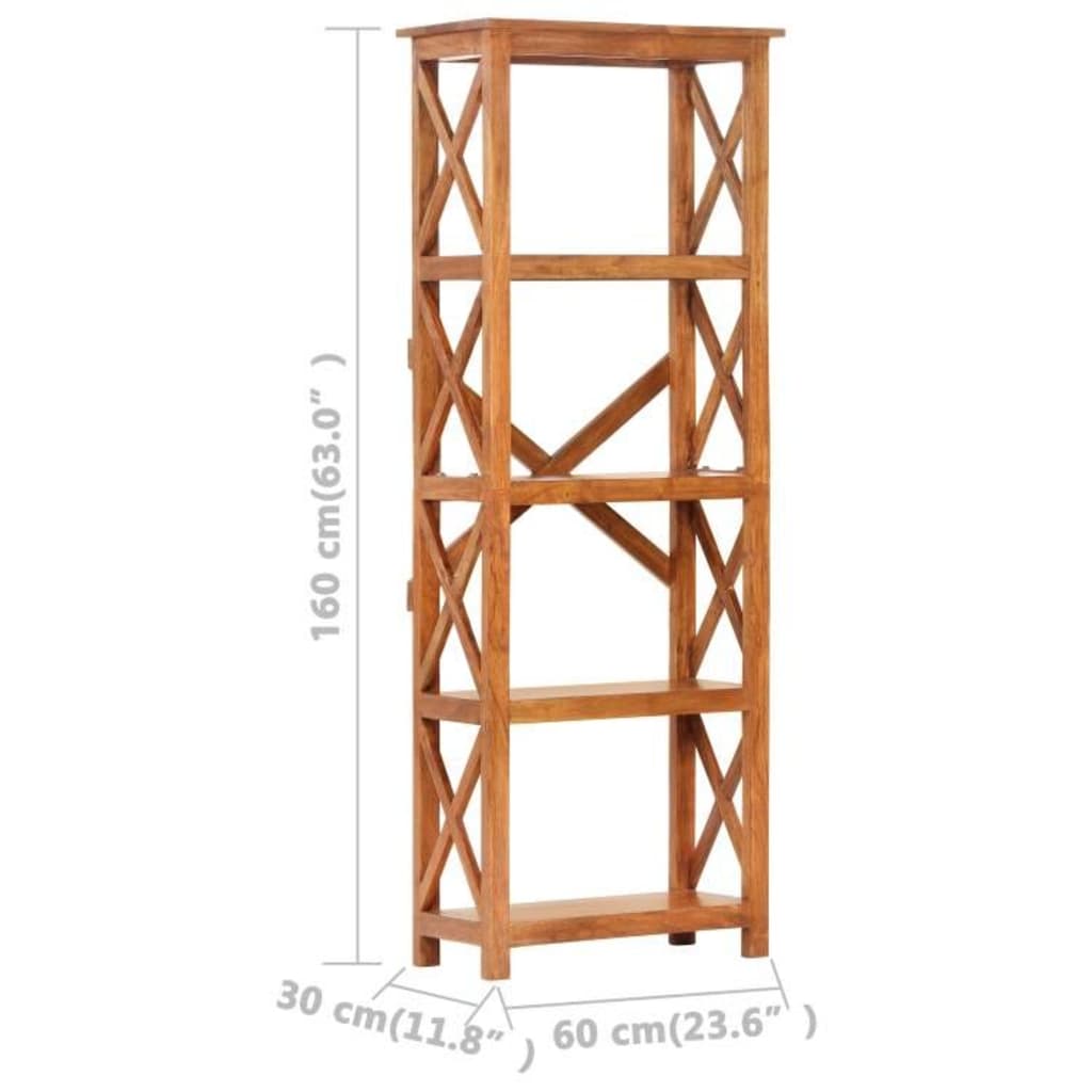 Libreria 60x30x160 cm Legno Massello Acacia Finitura Ambra | homemem39