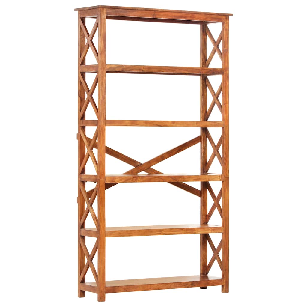 Libreria Legno Massello Acacia Finitura Ambra