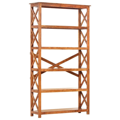 Libreria Legno Massello Acacia Finitura Ambra