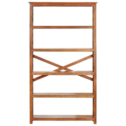Libreria Legno Massello Acacia Finitura Ambra
