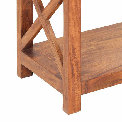 Libreria Legno Massello Acacia Finitura Ambra