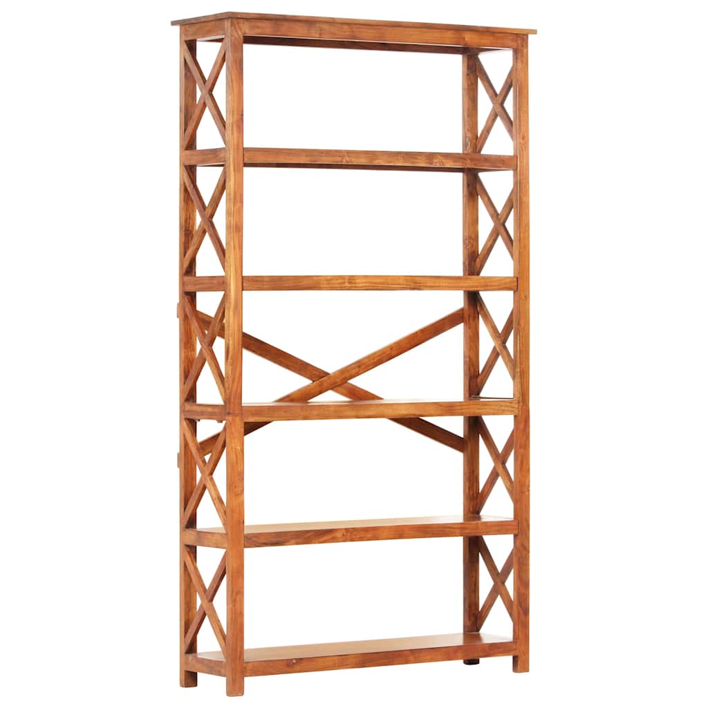 Libreria Legno Massello Acacia Finitura Ambra