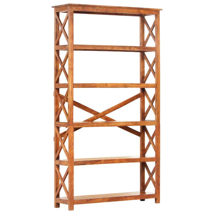Libreria Legno Massello Acacia Finitura Ambra