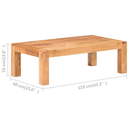 Tavolino da Salotto 110x60x35 cm Massello Acacia Finitura Ambra | homemem39