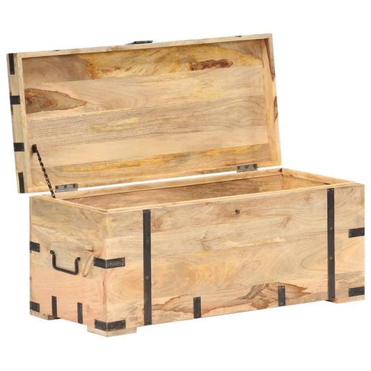 Baule 90x40x40 cm in Legno Massello di Mango - homemem39