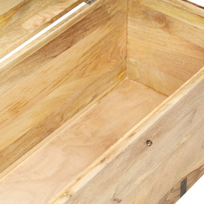 Baule 90x40x40 cm in Legno Massello di Mango - homemem39