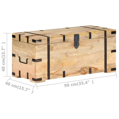 Baule 90x40x40 cm in Legno Massello di Mango - homemem39