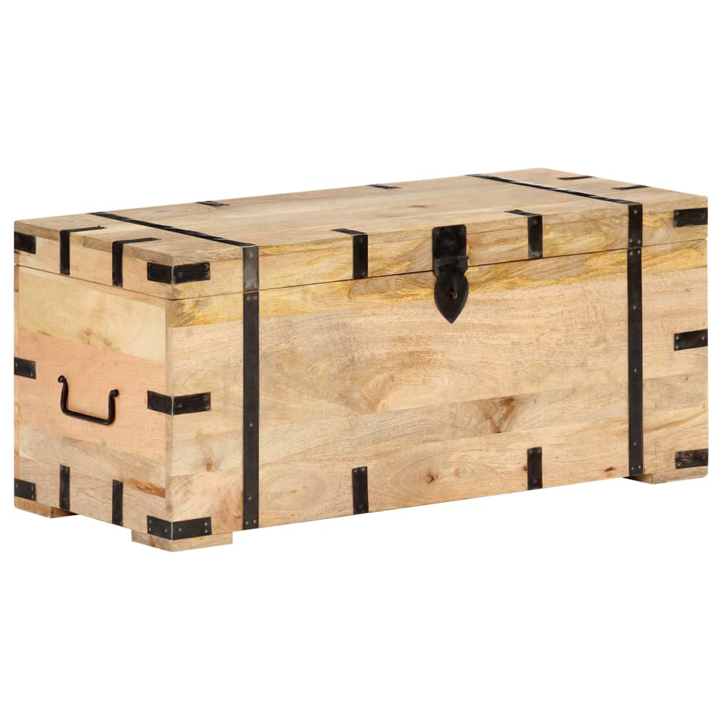 Baule 90x40x40 cm in Legno Massello di Mango - homemem39