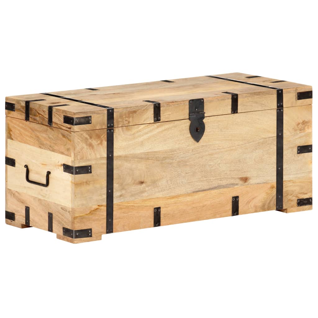 Baule 90x40x40 cm in Legno Massello di Mango - homemem39