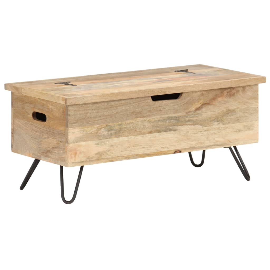 Baule 90x40x45 cm in Legno Massello di Mango - homemem39