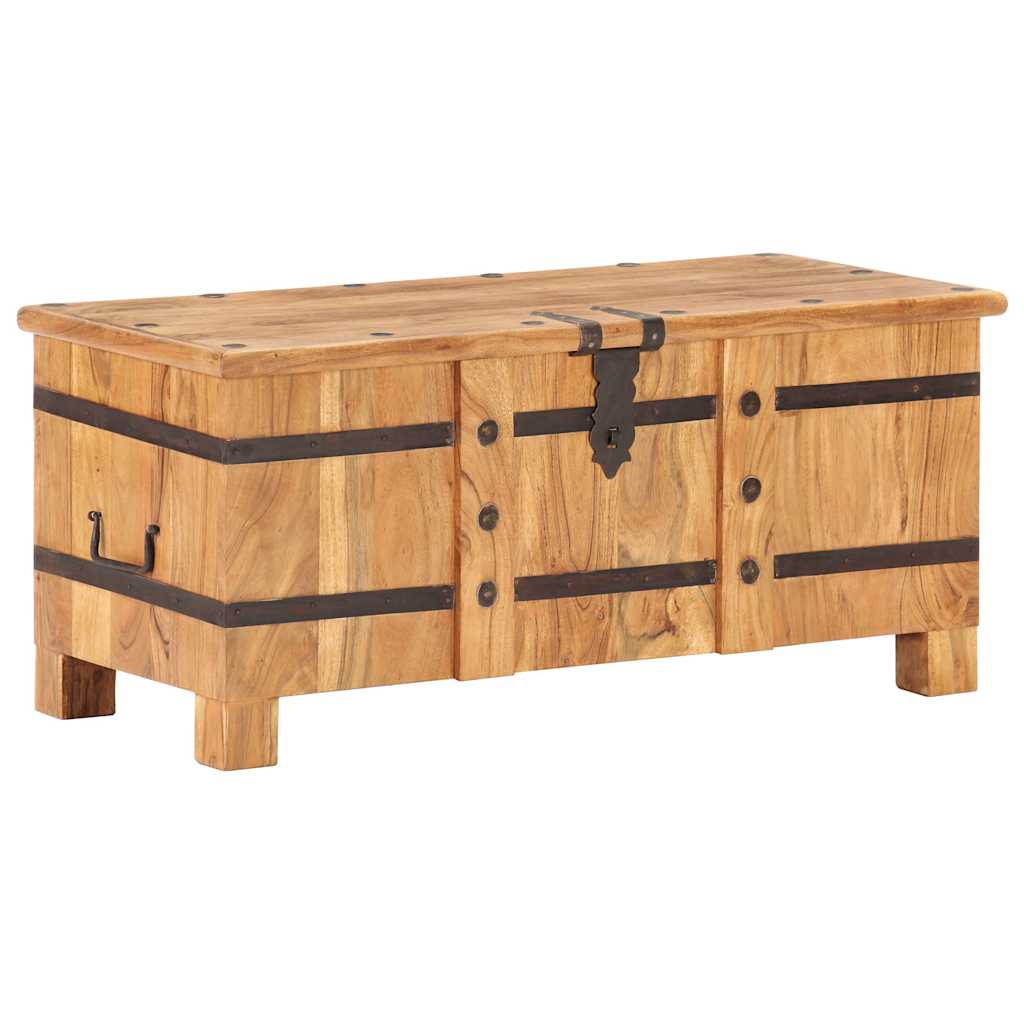 Baule 90x40x40 cm in Legno Massello di Acacia