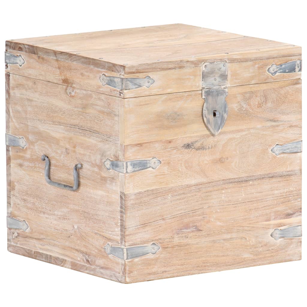 Baule 40x40x40 cm in Legno Massello di Acacia - homemem39