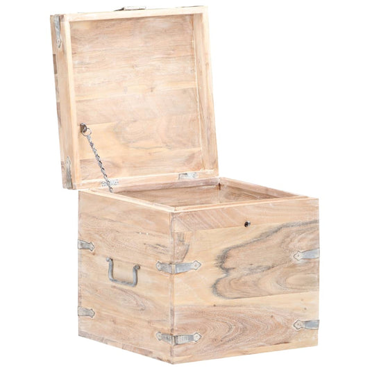 Baule 40x40x40 cm in Legno Massello di Acacia - homemem39