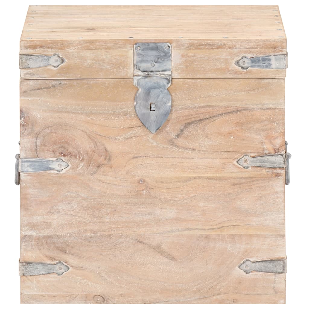 Baule 40x40x40 cm in Legno Massello di Acacia - homemem39