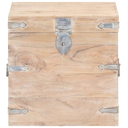 Baule 40x40x40 cm in Legno Massello di Acacia - homemem39