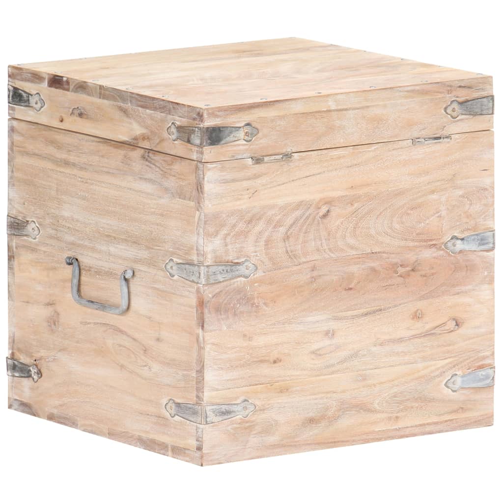 Baule 40x40x40 cm in Legno Massello di Acacia - homemem39