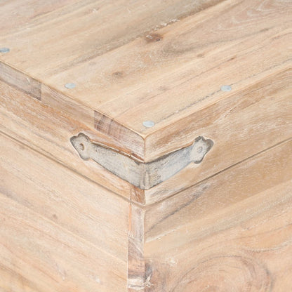 Baule 40x40x40 cm in Legno Massello di Acacia - homemem39