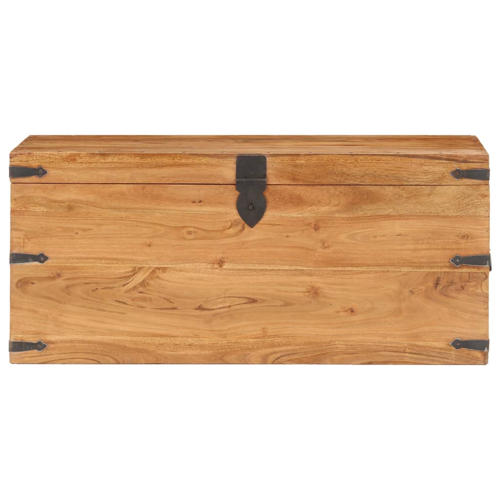 Baule 90x40x40 cm in Legno Massello di Acacia - homemem39