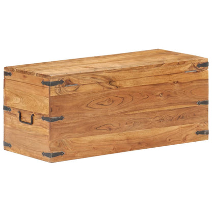 Baule 90x40x40 cm in Legno Massello di Acacia - homemem39