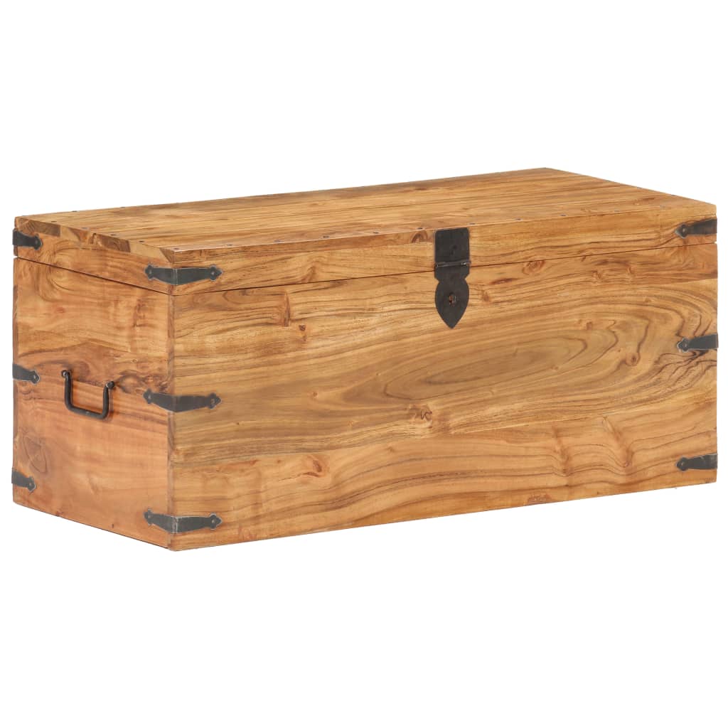 Baule 90x40x40 cm in Legno Massello di Acacia - homemem39